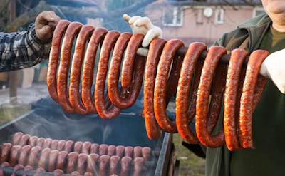 Homemade Hot Smoked Sausages 